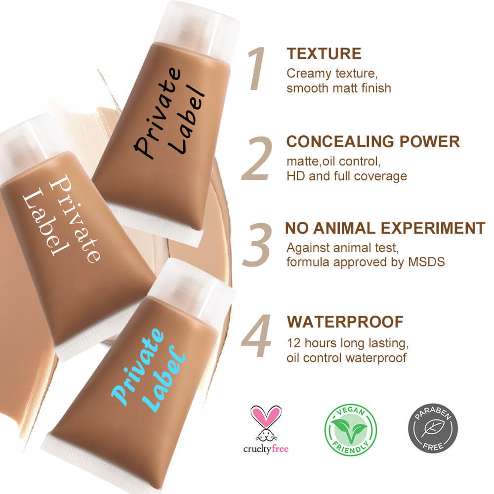 Long-Lasting Full Coverage Foundation – 30ml Cream Foundation (Hydrating, Transfer-Proof, Soft Tube) thumbnail