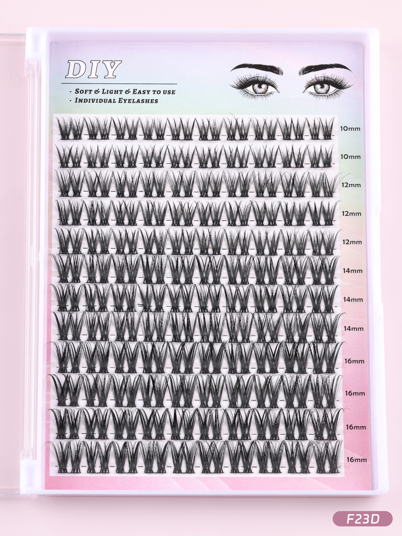 Gentle DIY Clusters – Safe for Natural Lashes-F23