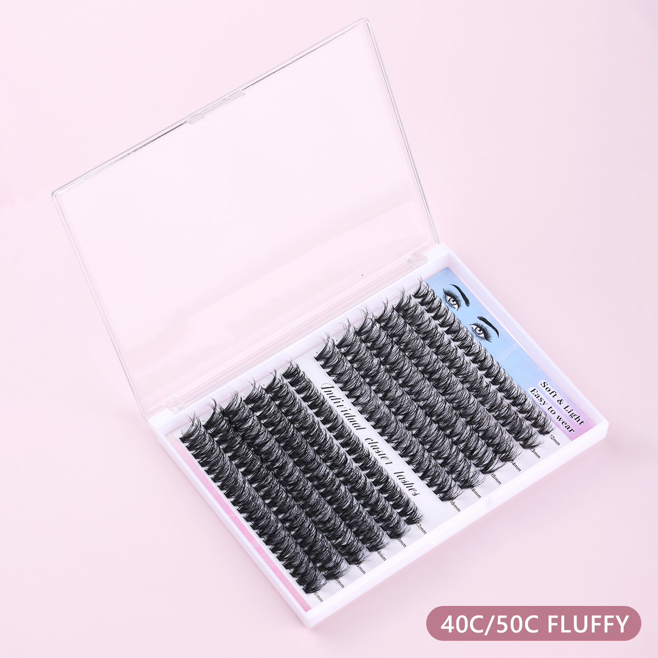 DIY Cluster Lashes Kit – Professional Extensions at Home 40C/50C Fluffy thumbnail