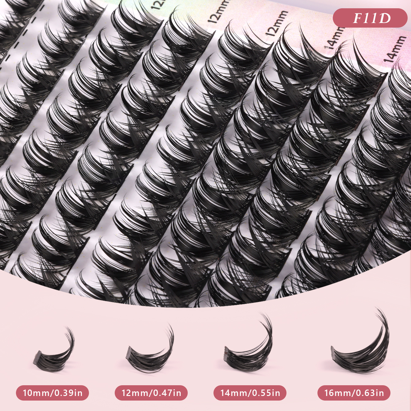 Dramatic D-Curl Segment Lashes - Insta-Glam Eye Transformation-F11