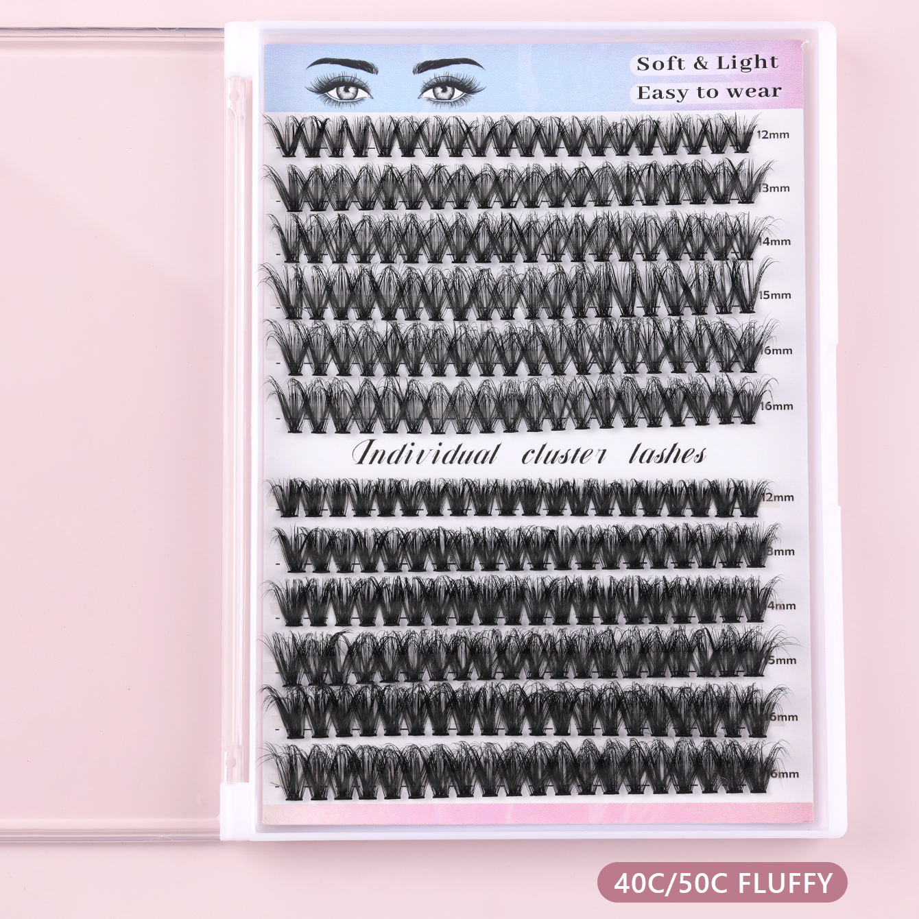 DIY Cluster Lashes Kit – Professional Extensions at Home 40C/50C Fluffy thumbnail