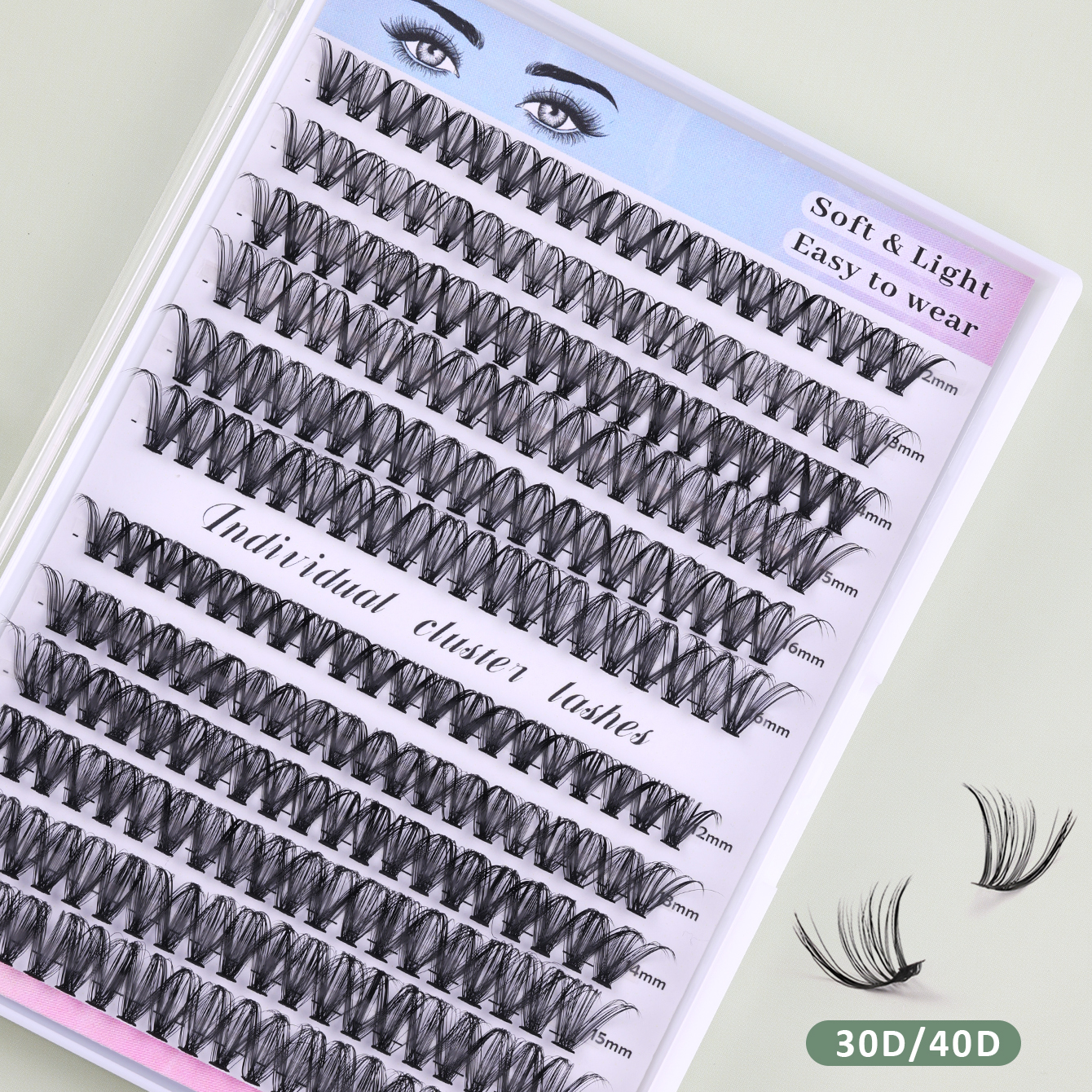 Reusable DIY Cluster Lashes – 20+ Wears Per Set 30D/40D
