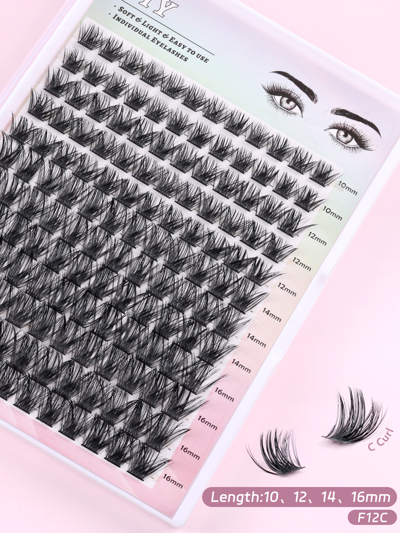 Professional Guide Choosing Between C Fluffy & D-Curl Cluster Lashes-F12 thumbnail