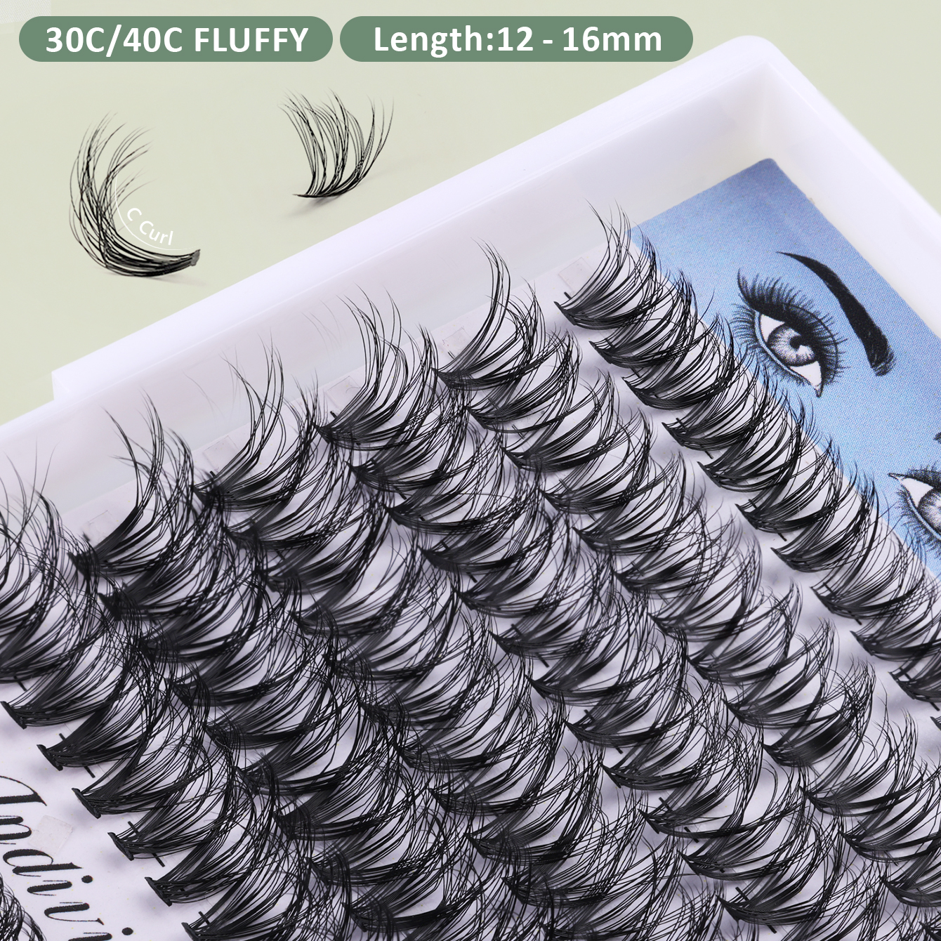 DIY Cluster Lashes Kit – Professional Extensions at Home 30C/40C Fluffy thumbnail