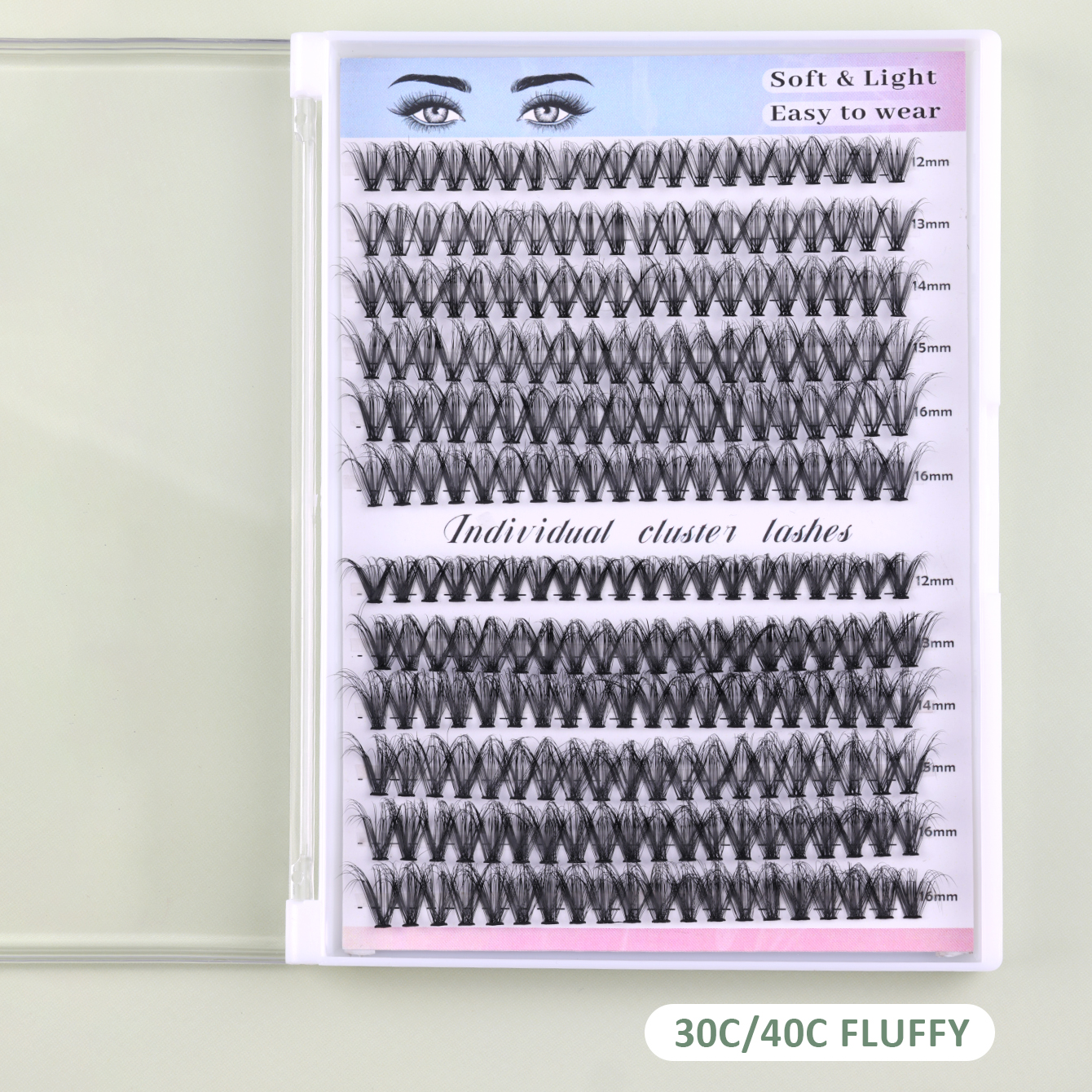 DIY Cluster Lashes Kit – Professional Extensions at Home 30C/40C Fluffy thumbnail