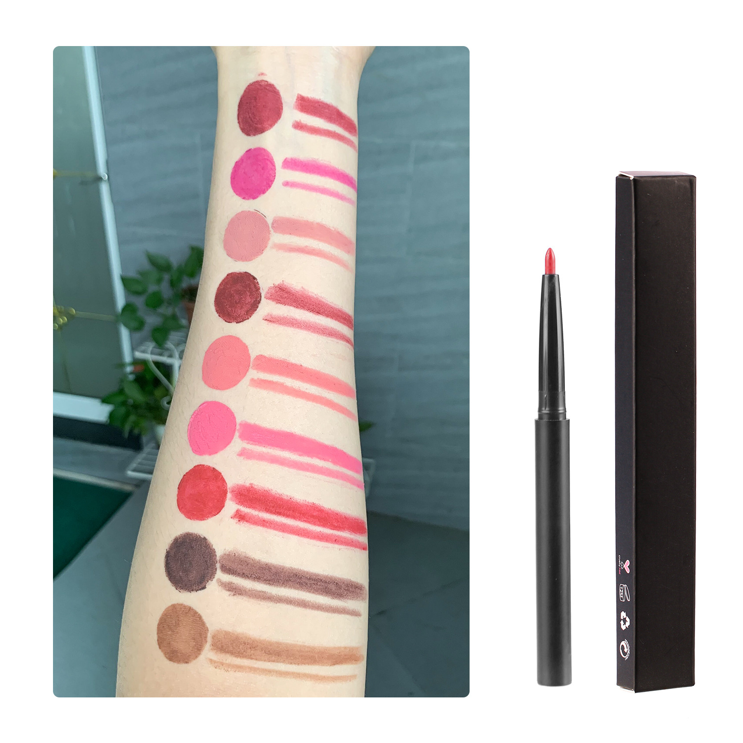 Matte Lip Liner (9 Colors) - Waterproof, Smudge-Proof & Customizable (50+ Units)