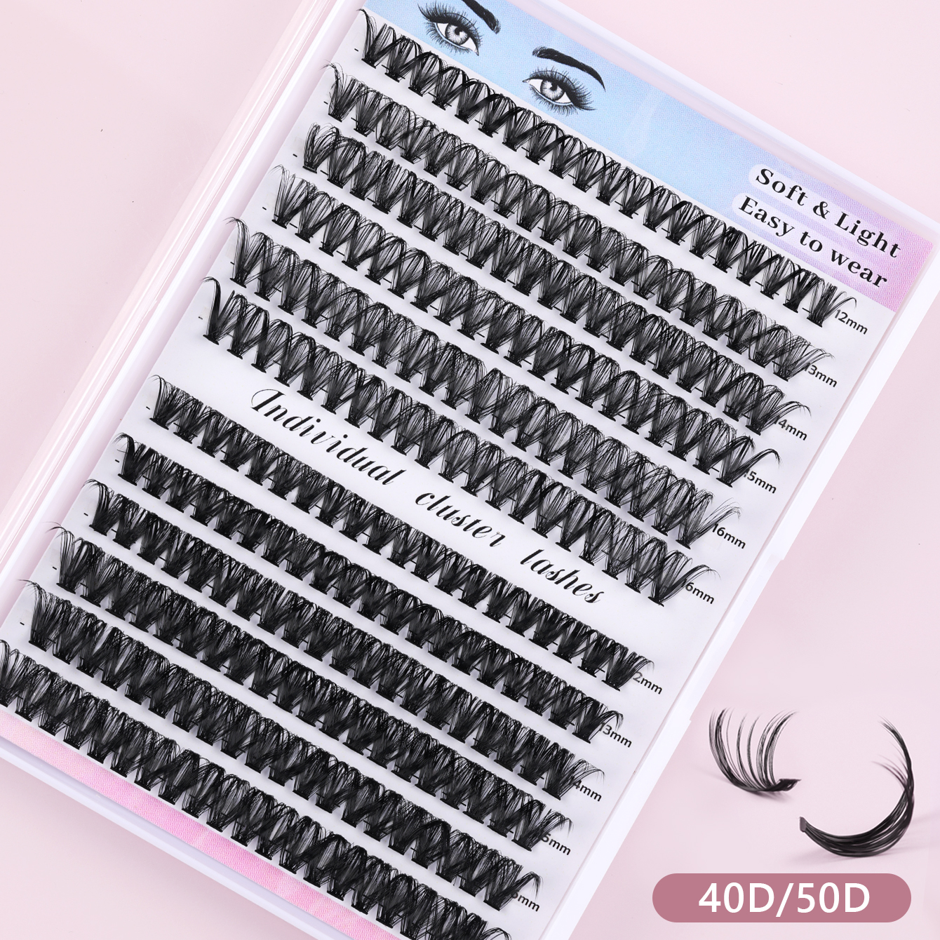 Step-by-Step DIY Cluster Lashes Starter Kit 40D/50D
