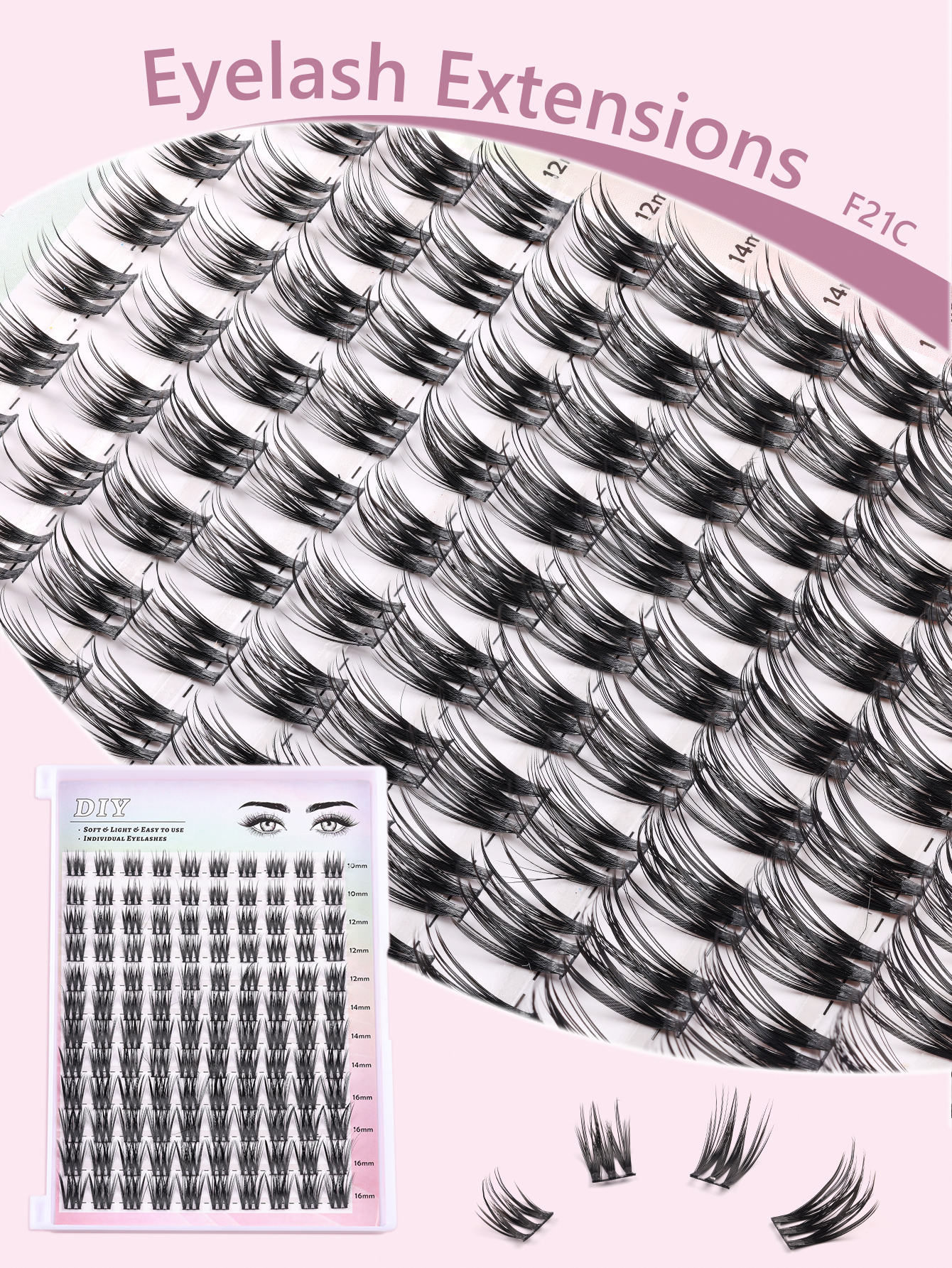 Build Your Own Volume DIY Cluster Lash Extensions-F21