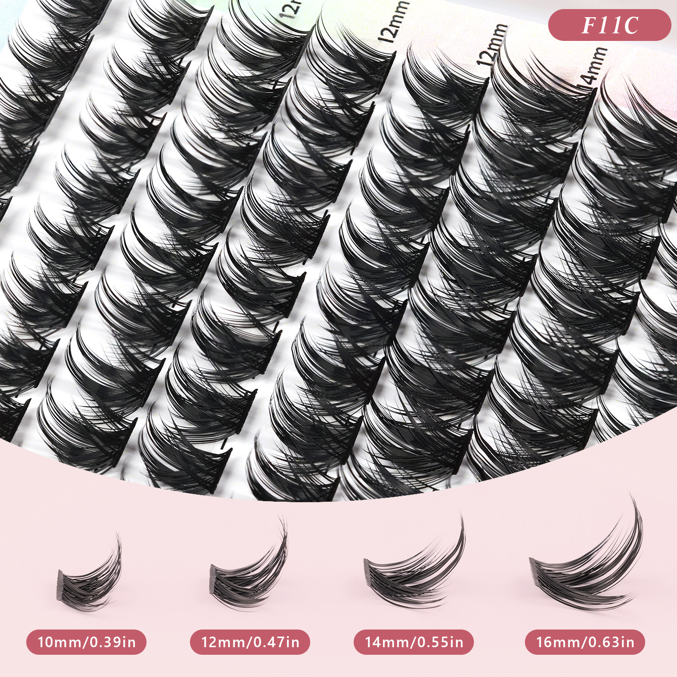 Dramatic D-Curl Segment Lashes - Insta-Glam Eye Transformation-F11 thumbnail