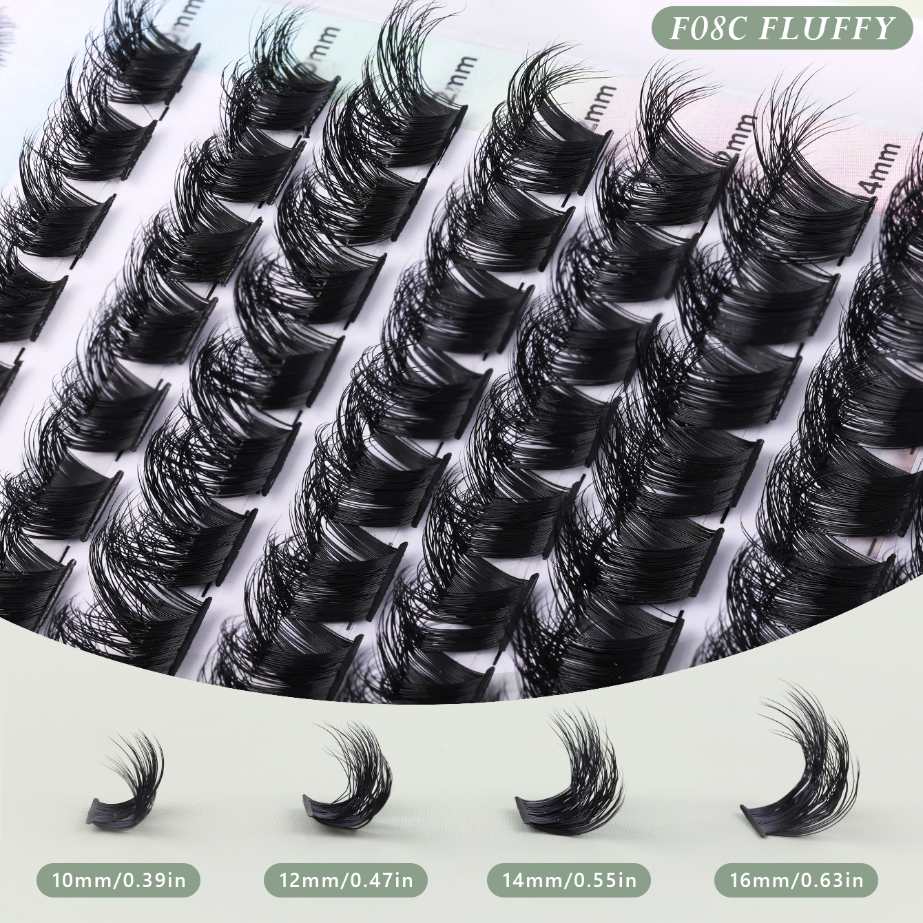 Cluster Lashes C-Curl vs D-Curl - Find Your Perfect Eye-Opening Style-F08 thumbnail