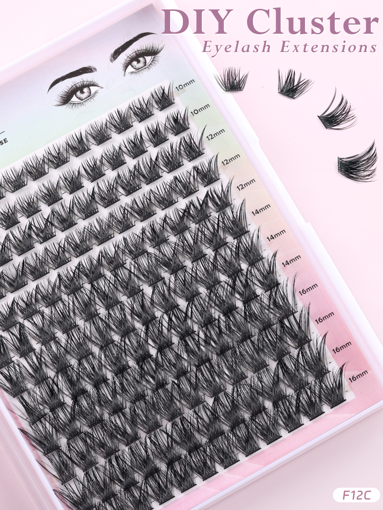 Professional Guide Choosing Between C Fluffy & D-Curl Cluster Lashes-F12 thumbnail