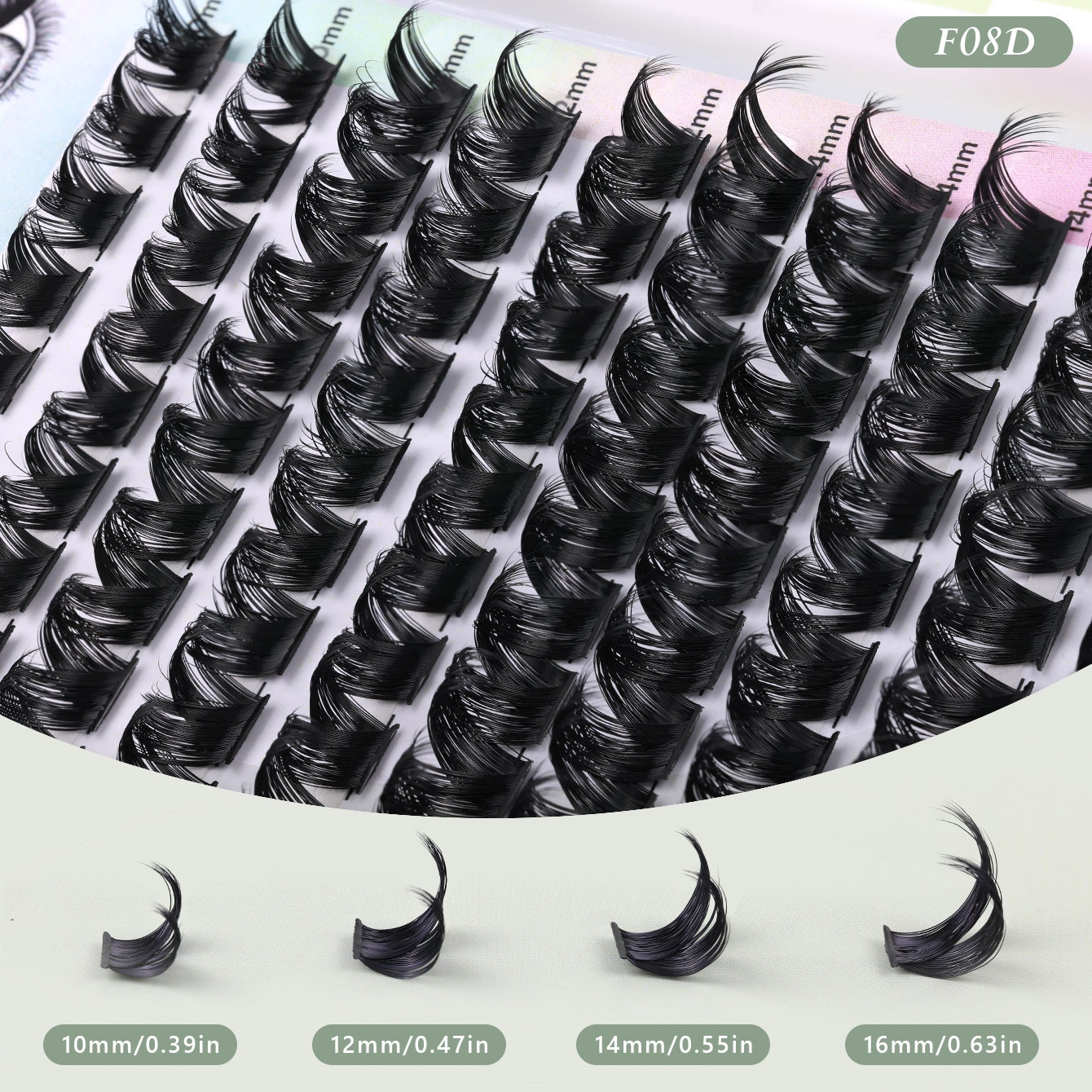 Cluster Lashes C-Curl vs D-Curl - Find Your Perfect Eye-Opening Style-F08 thumbnail