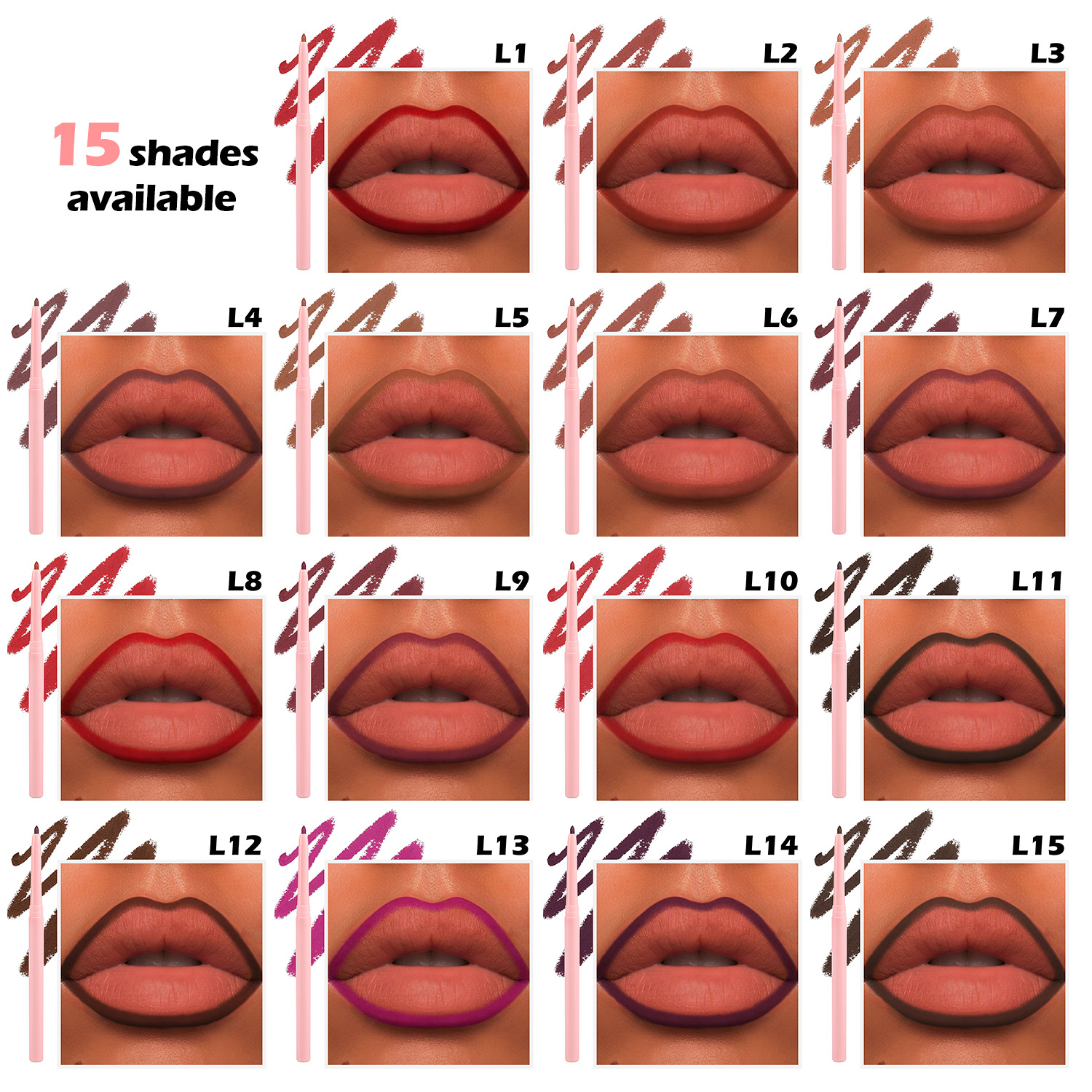 Creamy Lip Liner – 15 Color Options, Long-Lasting & Smudge-Proof thumbnail